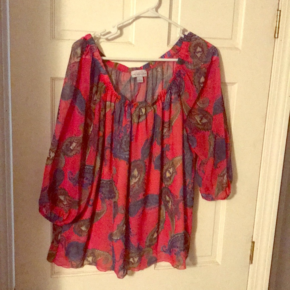 Pink Paisley NYC top